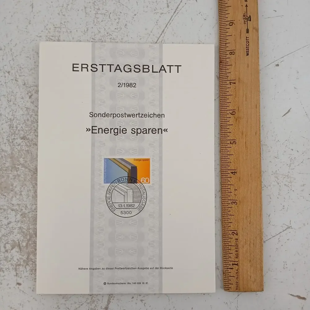 Lot of 14 German Ersttagsblatt 1982 First Day Issue Stamp Sheets VTG Philately0